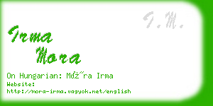 irma mora business card